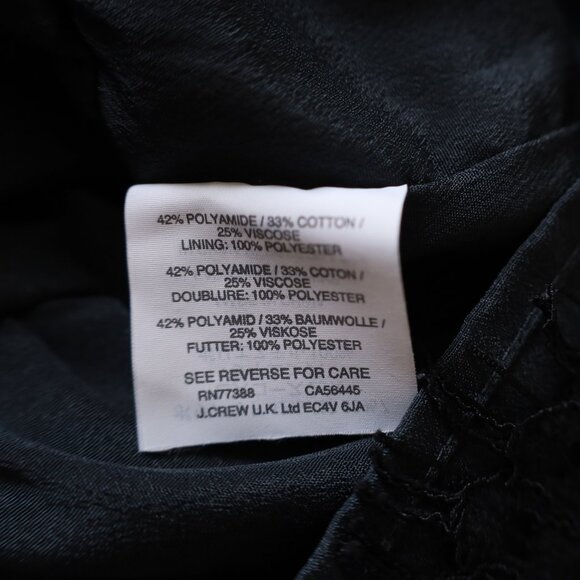 J. CREW Size 2 Black Lace Peplum Sleeveless Blouse Top Career Office - Picture 11 of 11